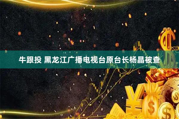 牛跟投 黑龙江广播电视台原台长杨晶被查